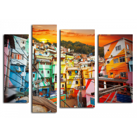 Модульная картина Background favela